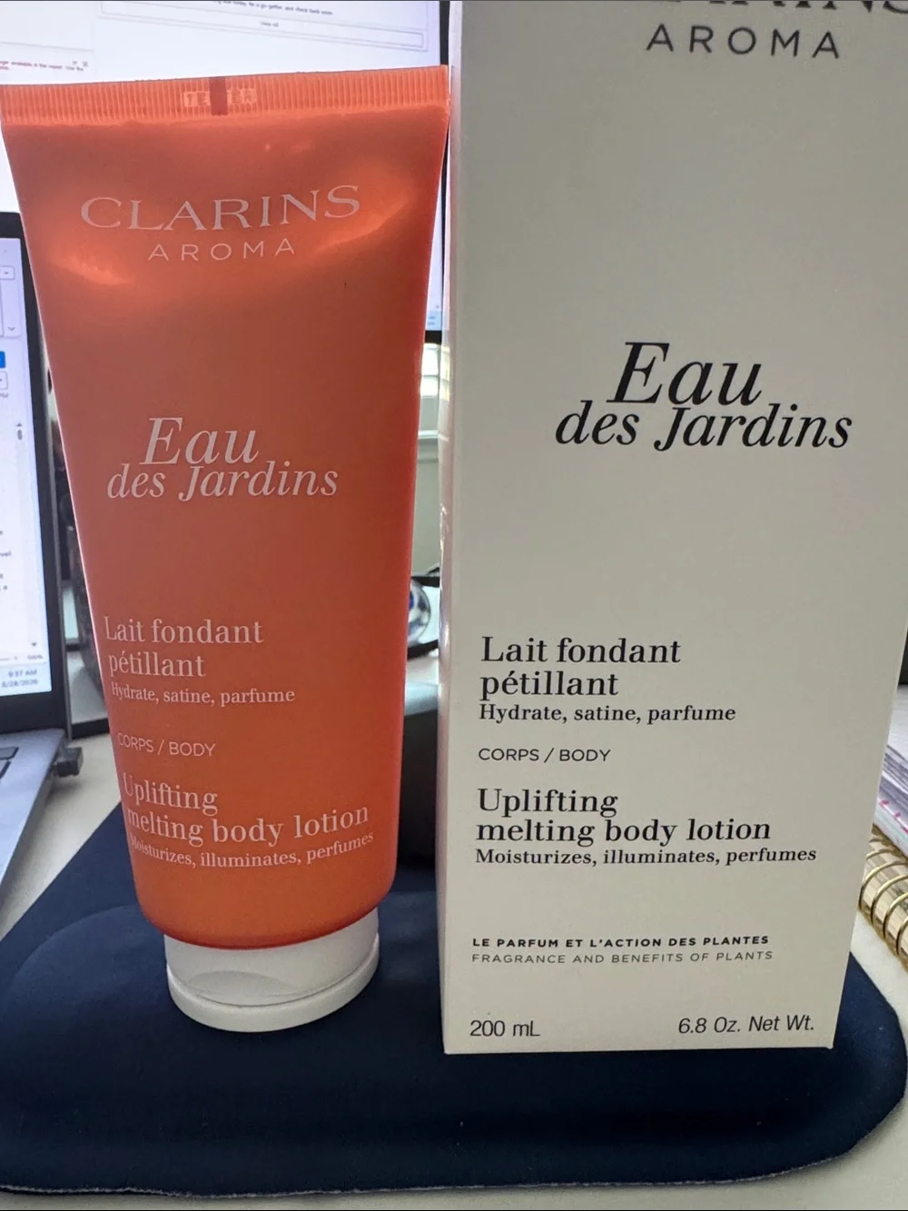 Clarins Aroma Eau des Jardins Uplifting Melting Body Lotion — NWT